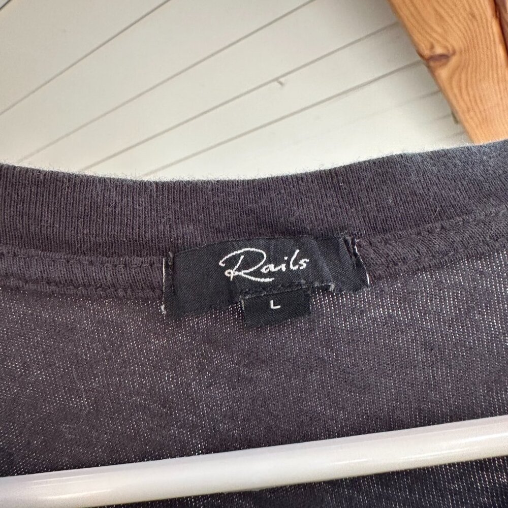 Rails Edie Mini Wrap Dress Black Size Large - Picture 4 of 4